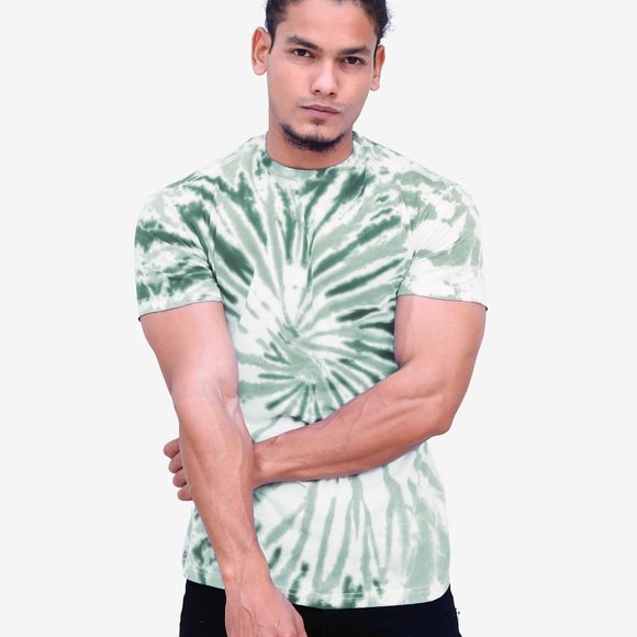 Green Tie Dye T Shirt - Picture 1 of 1